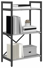 vidaXL Ράφι Βιβλίων Γκρίζο Σονομα 56 x 34 x 96 εκ Επεξεργασμένο ξύλο