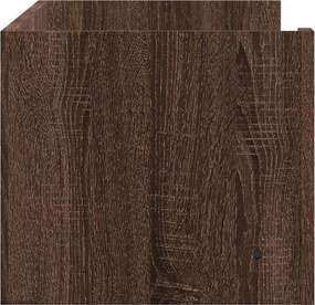 vidaXL Ραφιέρα Τοίχου Καφέ Δρυς 100x35x30,5 εκ. Επεξεργασμένο Ξύλο