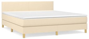 ΚΡΕΒΑΤΙ BOXSPRING ΜΕ ΣΤΡΩΜΑ ΚΡΕΜ 180X200 ΕΚ. ΥΦΑΣΜΑΤΙΝΟ 3140478