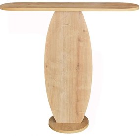 Κονσόλα Ellittica 552NOS2496 100x30x81cm Oak Μοριοσανίδα, Μελαμίνη
