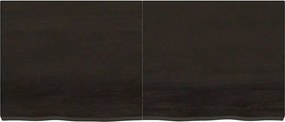 vidaXL Πάγκος Μπάνιου Σκούρο Καφέ 140x60x(2-6) εκ. Επεξεργ. Μασίφ Ξύλο