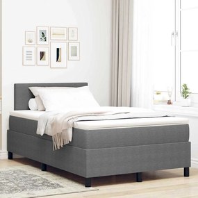 vidaXL Kρεβάτι με πλαίσιο με στρώμα & LED Γκρι 120x200 εκ. Βελούδινο ύφασμα