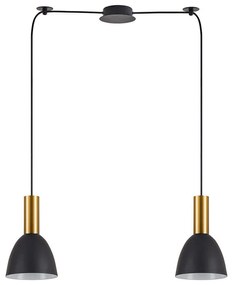 Φωτιστικό Οροφής Adept Tube 77-8641 50x16x300cm 2xE27 60W Black-Gold Homelighting