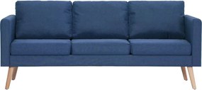 vidaXL Σετ Σαλονιού 2 Τεμαχίων Μπλε Υφασμάτινο