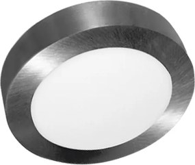 LED Panel Slim Επίτοιχο Στρογγυλό 20W θερμό φως 3000K 1440lm IP44 Νίκελ Ματ