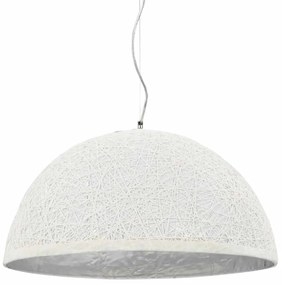 vidaXL Κρεμαστό Φωτιστικό Λευκό / Ασημί Ø50 εκ. E27