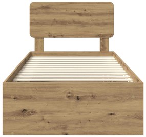 vidaXL Σκελετός Κρεβατιού Καρυδιά Χειροποίητης Εργασίας 100 x 200 cm