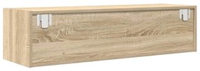 vidaXL Κομοδίνο ΤV Σομιέ Καρυδιά 100x31x25,5 εκ. Επεξεργασμένου Ξύλου