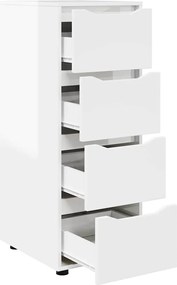 vidaXL Ντουλάπι αποθήκευσης Υψηλής γυαλάδας λευκό 40 x 48 x 105 εκ