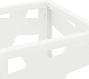 vidaXL Βάση ομπρέλας βροχής Λευκό 15,5 x 15,5 x 49 εκ Ατσάλι