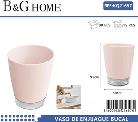 Θήκες οδοντόβουρτσας πλαστικές σε σετ 5Χ - Light Pink - 21657
