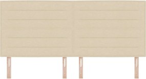 vidaXL Κεφαλάρι με κεφαλάρι Κρεμ 200 cm Τεχνητό Δέρμα