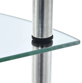 vidaXL Τραπεζάκι Σαλονιού 4 Επιπέδων Διαφανές 30x30x100 εκ Ψημ. Γυαλί