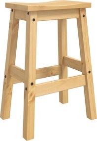 vidaXL Μπαρ σκαμπό 2 τμχ. Κερί Μέλι 44 x 30 x 63 εκ. Μασίφ Πεύκο