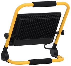 vidaXL Προβολέας LED με Λαβή Θερμό Λευκό 100 W