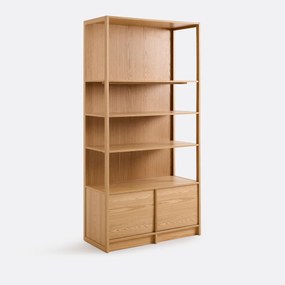 Ράφιερα με επένδυση δρυς, 2 πόρτες, Senssia