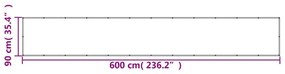 Διαχωριστικό Βεράντας Άμμου 90x600εκ 100% Πολ. Ύφασμα Oxford - Κίτρινο