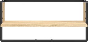 vidaXL Ράφι Τοίχου με Μπάρα Sonoma Δρυς 65x25x30 εκ.