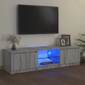 vidaXL Έπιπλο Τηλεόρασης με LED Γκρι Sonoma 140 x 40 x 35,5 εκ.