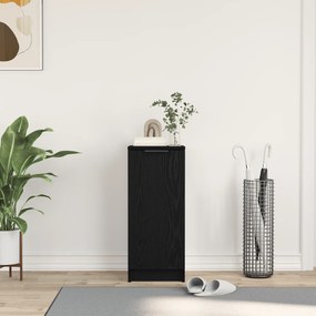 vidaXL Ντουλάπι Παπουτσιών Μαύρο Δρύς 30x35x70 εκ από Επεξεργασμένο Ξύλο