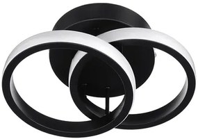 POWERTECH LED φωτιστικό οροφής HLL-0081, 20W, 4000K, 24.5x16.5cm, μαύρο