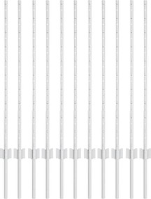 vidaXL Στύλος Περιφράξεων 11 pcs Ασημί 100 cm Ατσάλι