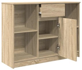 Συρταριέρα με Συρτάρια Sonoma Δρυς 101x35x76 εκ. από Επεξ. Ξύλο - Καφέ