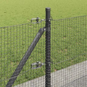 vidaXL 10 x 0,5 m PVC-Επικαλυμμένο Ατσάλι Γκρι Δίχτυ