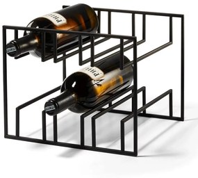 Κάβα Ποτών 6 Θέσεων Cubo 236005 28x25,4x20,3cm Black Philippi Ατσάλι