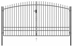 vidaXL Πόρτα Περίφραξης Διπλή με Λόγχες 400 x 248 εκ.