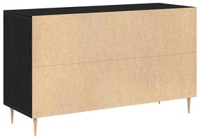 vidaXL Πλαϊνό γραφείο Μαύρη δρυς 100 x 36 x 60 εκ. Επεξεργασμένο ξύλο