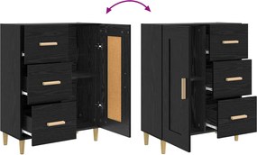 vidaXL Πλαϊνό γραφείο Μαύρη Δρυς 69,5 x 34 x 90 εκ. Επεξεργασμένο Ξύλο