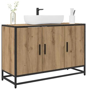 vidaXL Ντουλάπα Νιπτήρα Mπάνιου με ράφι artisan δρυς 90 x 33 x 60 εκ.