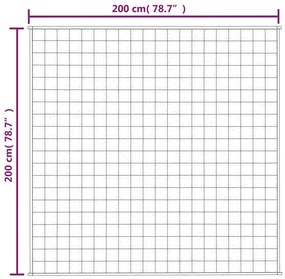 vidaXL Κουβέρτα Βαρύτητας Γκρι 200 x 200 εκ. 9 κ. Υφασμάτινη