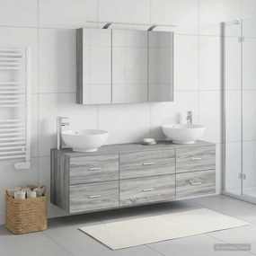 vidaXL Σετ Επίπλων Μπάνιου 4 pcs Γκρι Sonoma