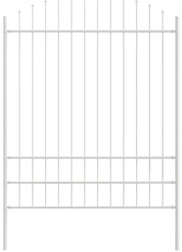 vidaXL Φράχτης κήπου  με καμπύλη κορυφή, Λευκό, 13,6 x 2 μ, Ατσάλι