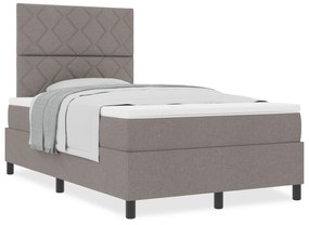 vidaXL Κρεβάτι Box Spring με Στρώμα Beige Μικρού Διπλού Υφάσματος