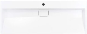 vidaXL Νιπτήρας Λευκός 120x46x11 εκ. Συνθετικός από Τεχνητό Μάρμαρο