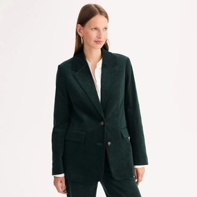 Σακάκι από κοτλέ βελούδο, ίσια γραμμή, με κουμπιά