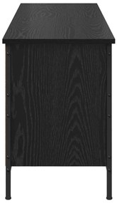 vidaXL Ντουλάπα Παπουτσιών με ράφι Μαύρη Οξυά 131 x 35 x 50 εκ