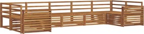vidaXL Σειρά Καναπέ Εξωτερικού 7 pcs Φυσικό