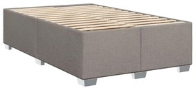 Κρεβάτι Boxspring με Στρώμα Taupe 120x200 εκ. Υφασμάτινο - Μπεζ-Γκρι