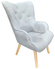 Μπερζέρα Adria 16.0006 68Χ76Χ98 Light Grey Wood, Fabric