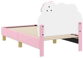 vidaXL Κρεβατική βάση για παιδιά με προσκέφαλο Ροζ 70 x 140 cm PU