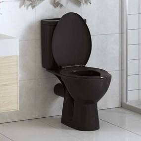 vidaXL Κάλυμμα Λεκάνης με Soft Close &amp; Quick Release Μαύρο