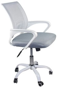 BF2101-SW Πολυθρόνα Γραφείου με Ανάκλιση Άσπρο - Mesh Γκρι Συνιστάται για χρήση από παιδιά έως 12 ετών