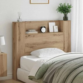 vidaXL Κεφαλάρι αποθήκευσης με LED Artisan Δρυς Επεξεργασμένο Ξύλο