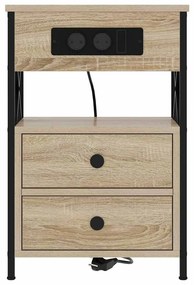 vidaXL Κομοδίνο Sonoma Δρυς 40 x 31 x 60 εκ. Επεξεργασμένο ξύλο