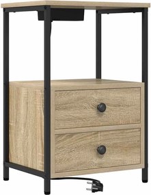 vidaXL Κομοδίνο Δρύς Sonoma 40 x 31 x 60 εκ. Επεξεργασμένο ξύλο