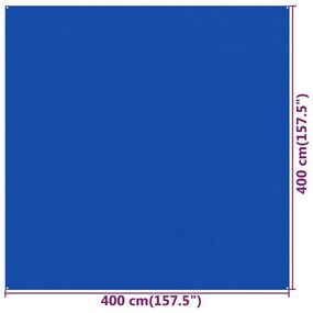 Χαλί Σκηνής Μπλε 400 x 400 εκ. από HDPE
